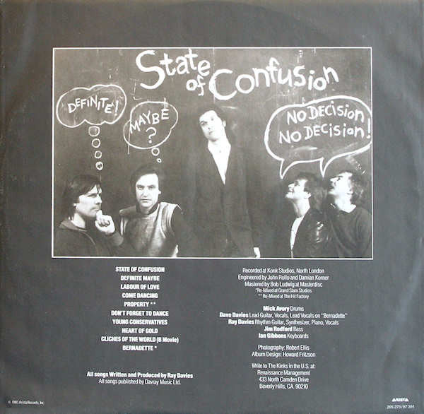 The Kinks : State Of Confusion (LP, Album)