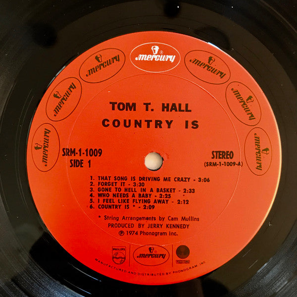 Tom T. Hall : Country Is (LP, Album, Pit)