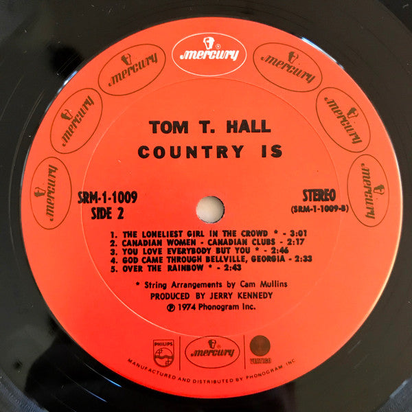 Tom T. Hall : Country Is (LP, Album, Pit)