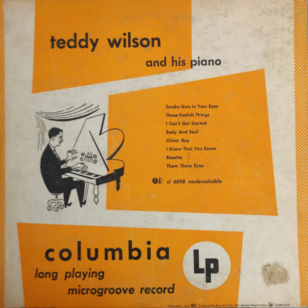 Teddy Wilson : Teddy Wilson And His Piano (10", Comp, RP)