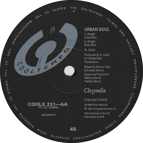 Urban Soul : Alright (12")