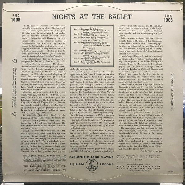 Warwick Braithwaite, Orchestra Of The Royal Opera House, Covent Garden : Nights At The Ballet (LP, Mono)