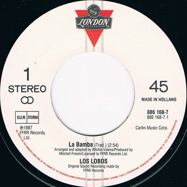 Los Lobos : La Bamba (7", Single)