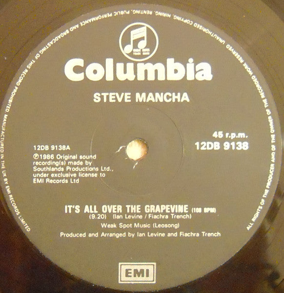 Steve Mancha : It's All Over The Grapevine (12", Single)