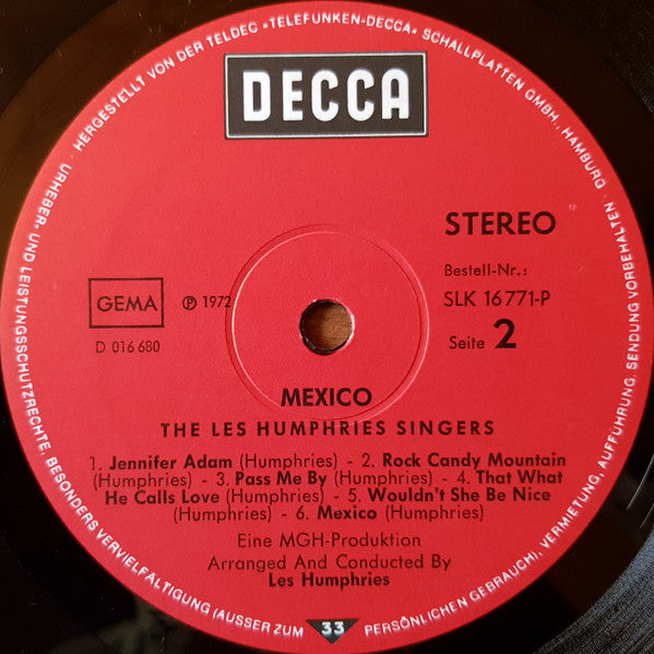 Les Humphries Singers : Mexico (LP, Album)