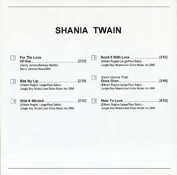 Shania Twain : For The Love Of Him (CD, Album)