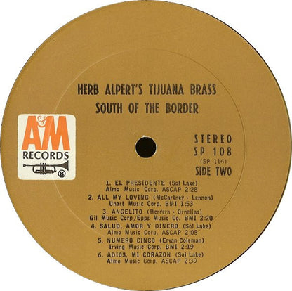 Herb Alpert & The Tijuana Brass : South Of The Border (LP, Album, Pit)