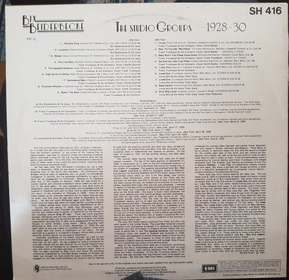 Bix Beiderbecke, Bix Beiderbecke And His Gang, Irving Mills And His Hotsy Totsy Gang, Frankie Trumbauer And His Orchestra : The Studio Groups 1928–1930: Volume 4 (LP, Comp, Mono)