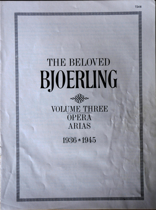 Jussi Björling : The Beloved Bjoerling: Volume 3 , Opera Arias 1936 1945 (LP, Comp, Mono)