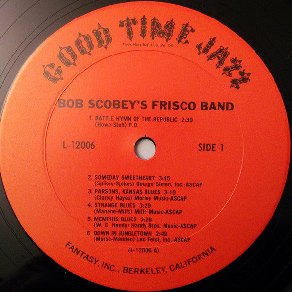 Bob Scobey's Frisco Band : Bob Scobey's Frisco Band, Vol. 4 (LP, Album, RE)