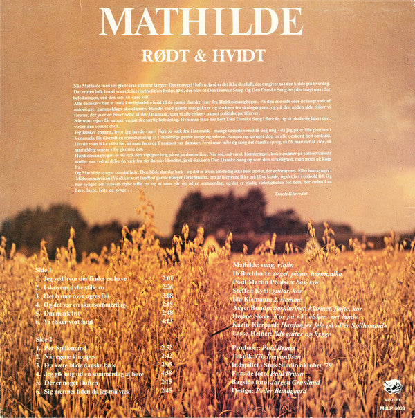 Mathilde (2) : Rødt & Hvidt (LP, Album)