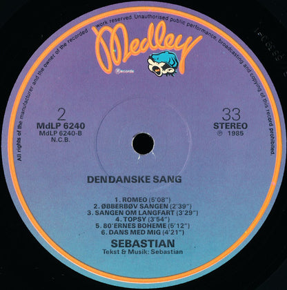 Sebastian (5) : Den Danske Sang - Opsamling '81-'85 (LP, Comp)