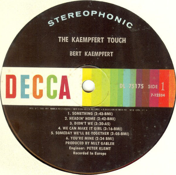 Bert Kaempfert & His Orchestra : The Kaempfert Touch (LP, Album, Roc)