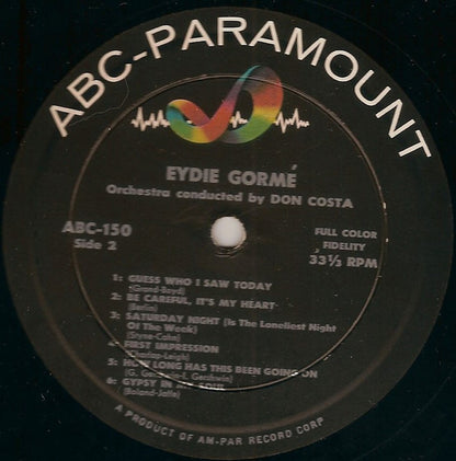 Eydie Gormé : Eydie Gormé (LP, Album, Mono)