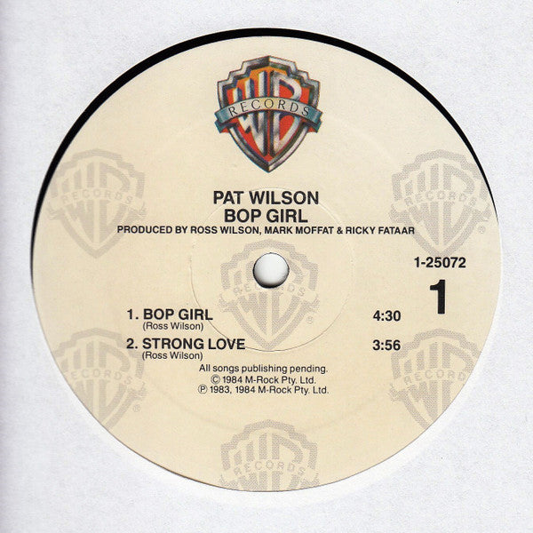 Pat Wilson (2) : Bop Girl (12", MiniAlbum)