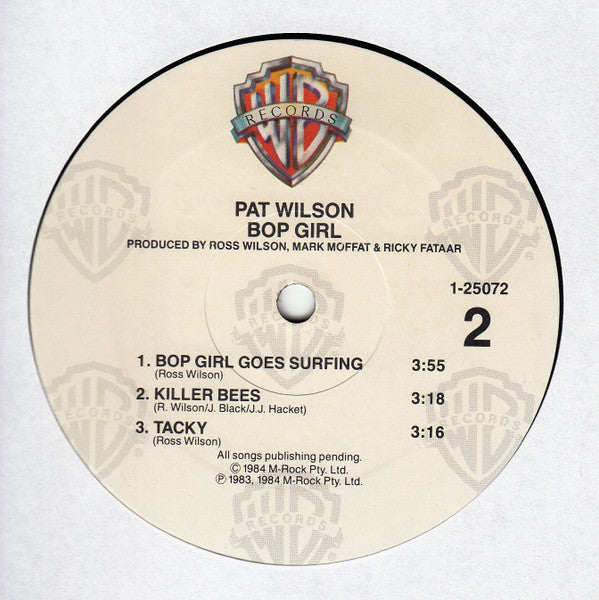 Pat Wilson (2) : Bop Girl (12", MiniAlbum)