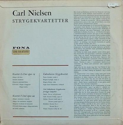 Københavns Strygekvartet, Carl Nielsen : Strygekvartetter Es-dur Opus 14, F-dur Opus 44 (LP, Album, Mono)