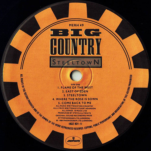 Big Country : Steeltown (LP, Album, RP, Pol)