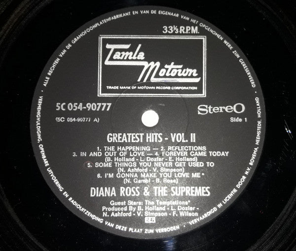 The Supremes : Greatest Hits Volume 2 (LP, Comp, Bla)