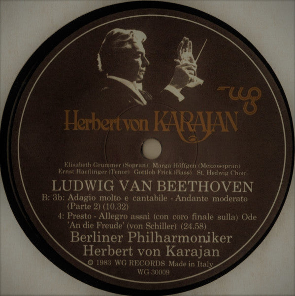 Herbert von Karajan, Berliner Philharmoniker : Beethoven Symphonie Nr. 9 d-moll Opl 125 "Corale"  (LP, Album)