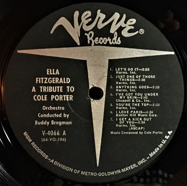 Ella Fitzgerald : Ella Fitzgerald's Tribute To Cole Porter (LP, Comp, Mono, RE)