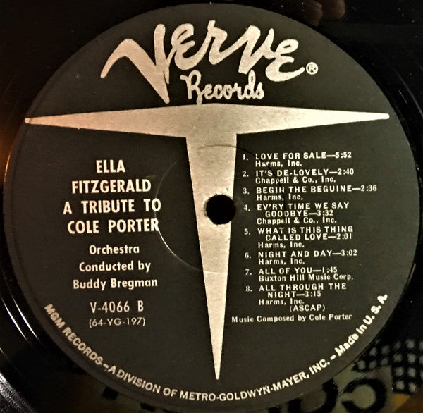 Ella Fitzgerald : Ella Fitzgerald's Tribute To Cole Porter (LP, Comp, Mono, RE)