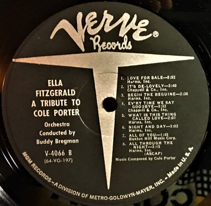 Ella Fitzgerald : Ella Fitzgerald's Tribute To Cole Porter (LP, Comp, Mono, RE)