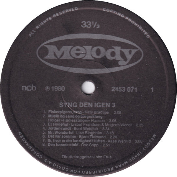 Various : Syng Den Igen 3 (LP, Comp)