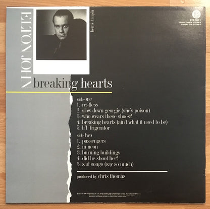 Elton John : Breaking Hearts (LP, Album)