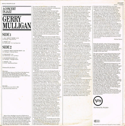 Gerry Mulligan : A Concert In Jazz (LP, Album, Club, RE)