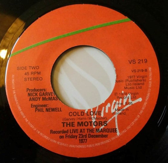 The Motors : Airport (7", Single)