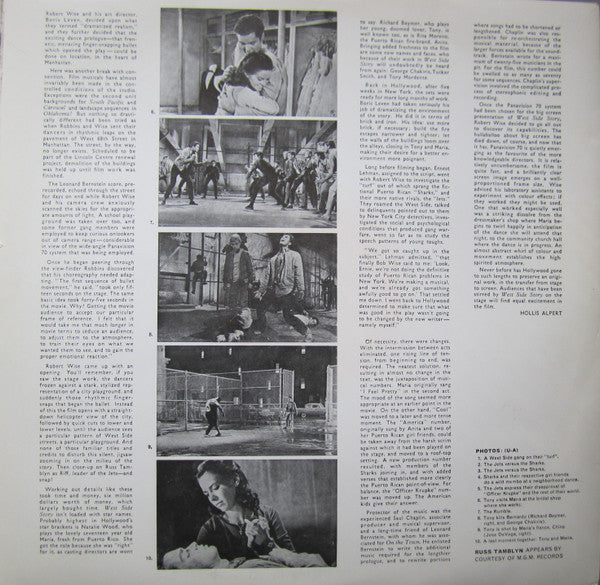 Leonard Bernstein : West Side Story (The Original Sound Track Recording) (LP, Album, Mono, Gat)