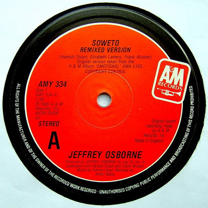 Jeffrey Osborne : Soweto (12")