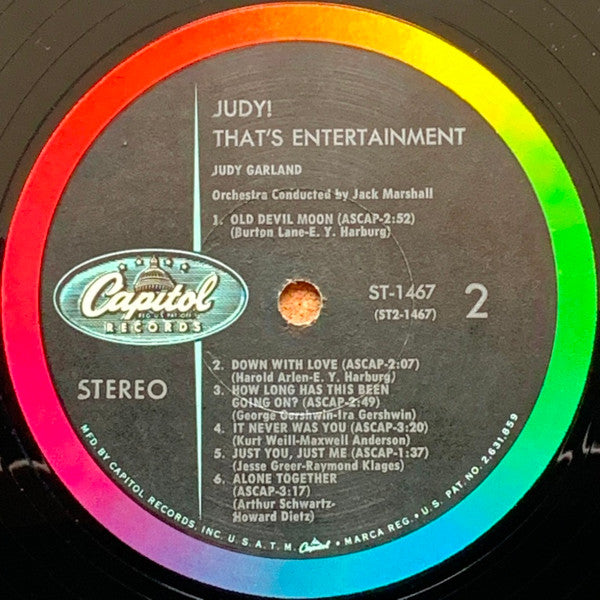 Judy Garland : Judy That's Entertainment! (LP, Album, Scr)