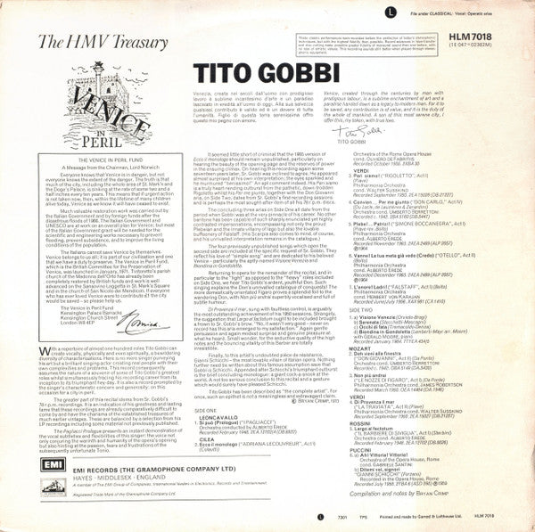 Tito Gobbi : Tito Gobbi (LP, Comp, Mono)