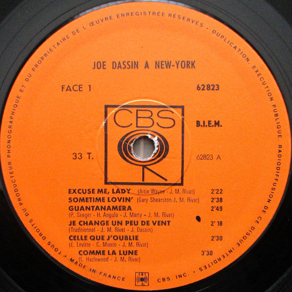 Joe Dassin : A New York (LP, Album, Gat)