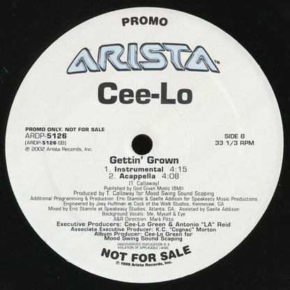 Cee-Lo : Gettin' Grown (12", Promo)