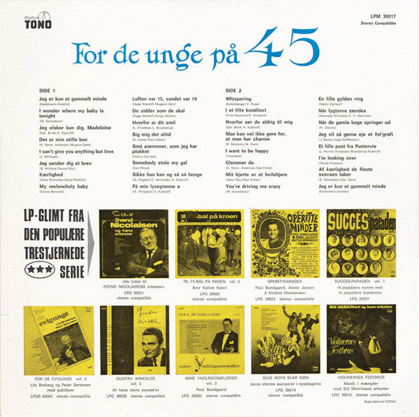 Susse Wold Og Peter Sørensen (2) Med Willy Sørensens Orkester : For De Unge På 45 (LP, Album)