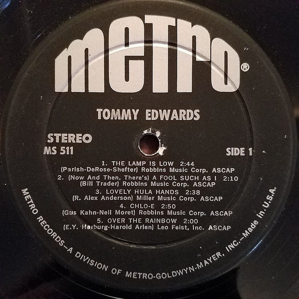 Tommy Edwards : The Lamp Is Low (LP)