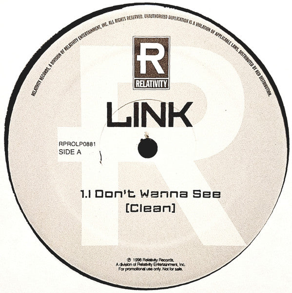 Link (3) : I Don't Wanna See (12", Promo)