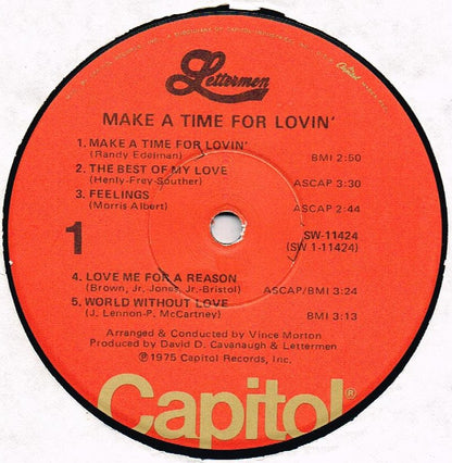 The Lettermen : Make A Time For Lovin' (LP)