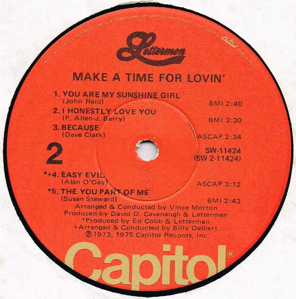 The Lettermen : Make A Time For Lovin' (LP)