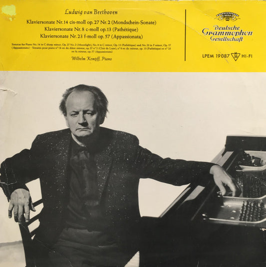 Ludwig van Beethoven / Wilhelm Kempff : Ludwig van Beethoven - Klaviersonaten 14, 8, 23 (LP, Mono)