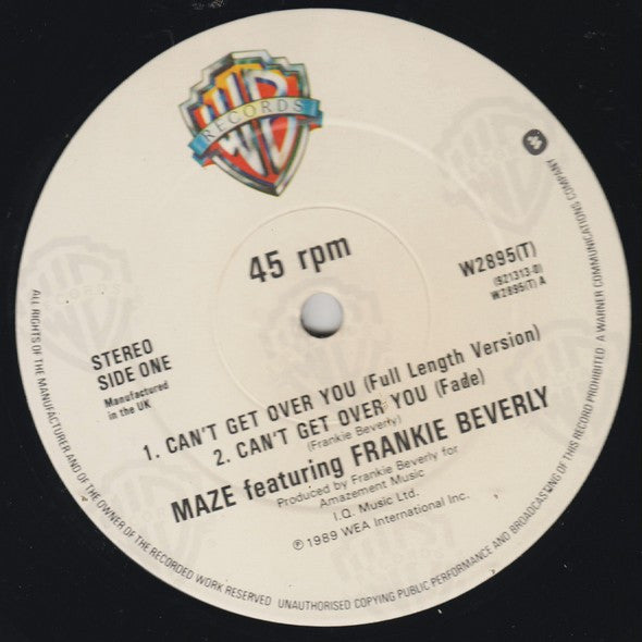 Maze Featuring Frankie Beverly : Can't Get Over You (12", Single)