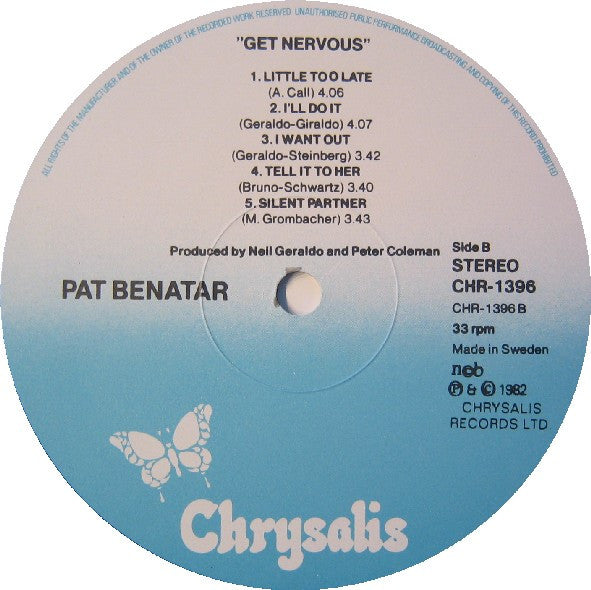 Pat Benatar : Get Nervous (LP, Album)