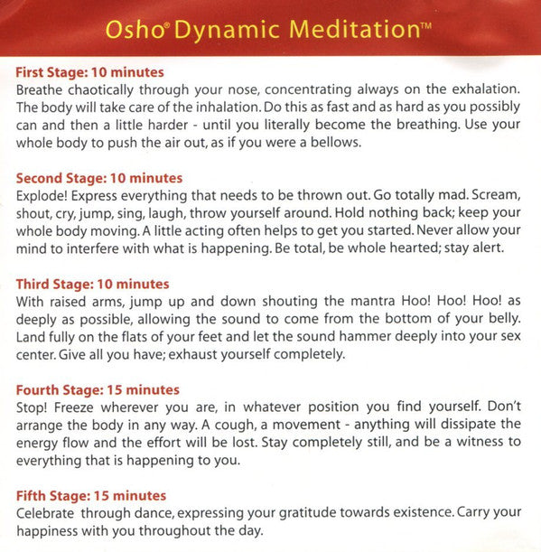 Music From The World Of OSHO : Osho Dynamic Meditation (CD, Album)