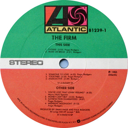 The Firm (7) : The Firm (LP, Album, Spe)