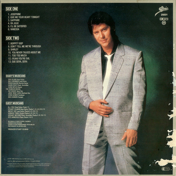 Shakin' Stevens : Give Me Your Heart Tonight (LP, Album)