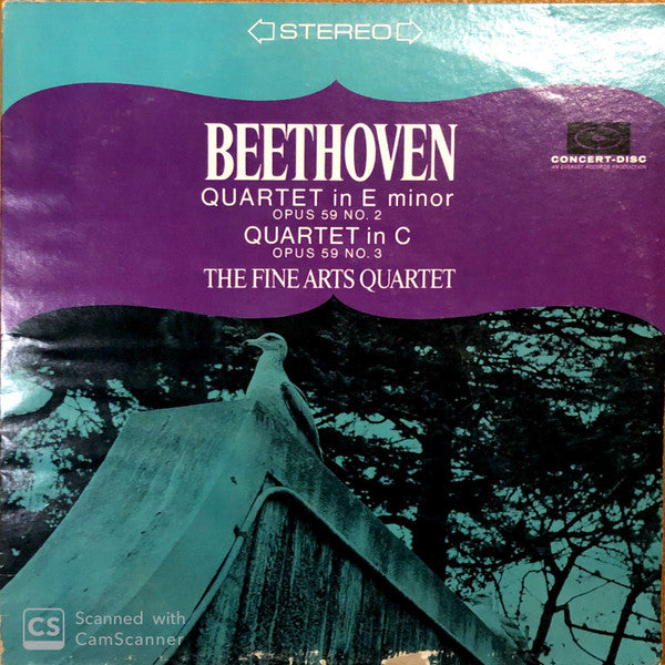 Ludwig van Beethoven, The Fine Arts Quartet : Quartet in E minor Op. 59 No. 2, Quartet in C, Op. 59 No. 3 (LP, Comp)