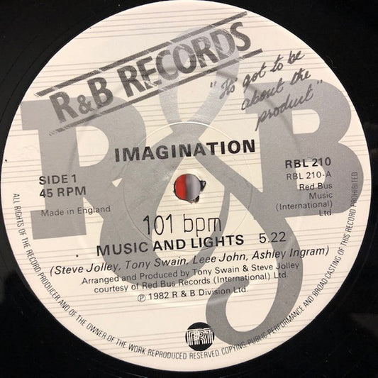 Imagination : Music And Lights (12", Single)